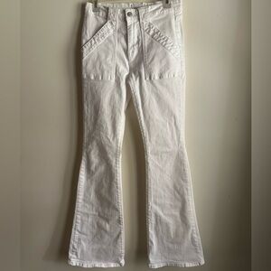 Frame Le High Flare Denim White Flare Jeans